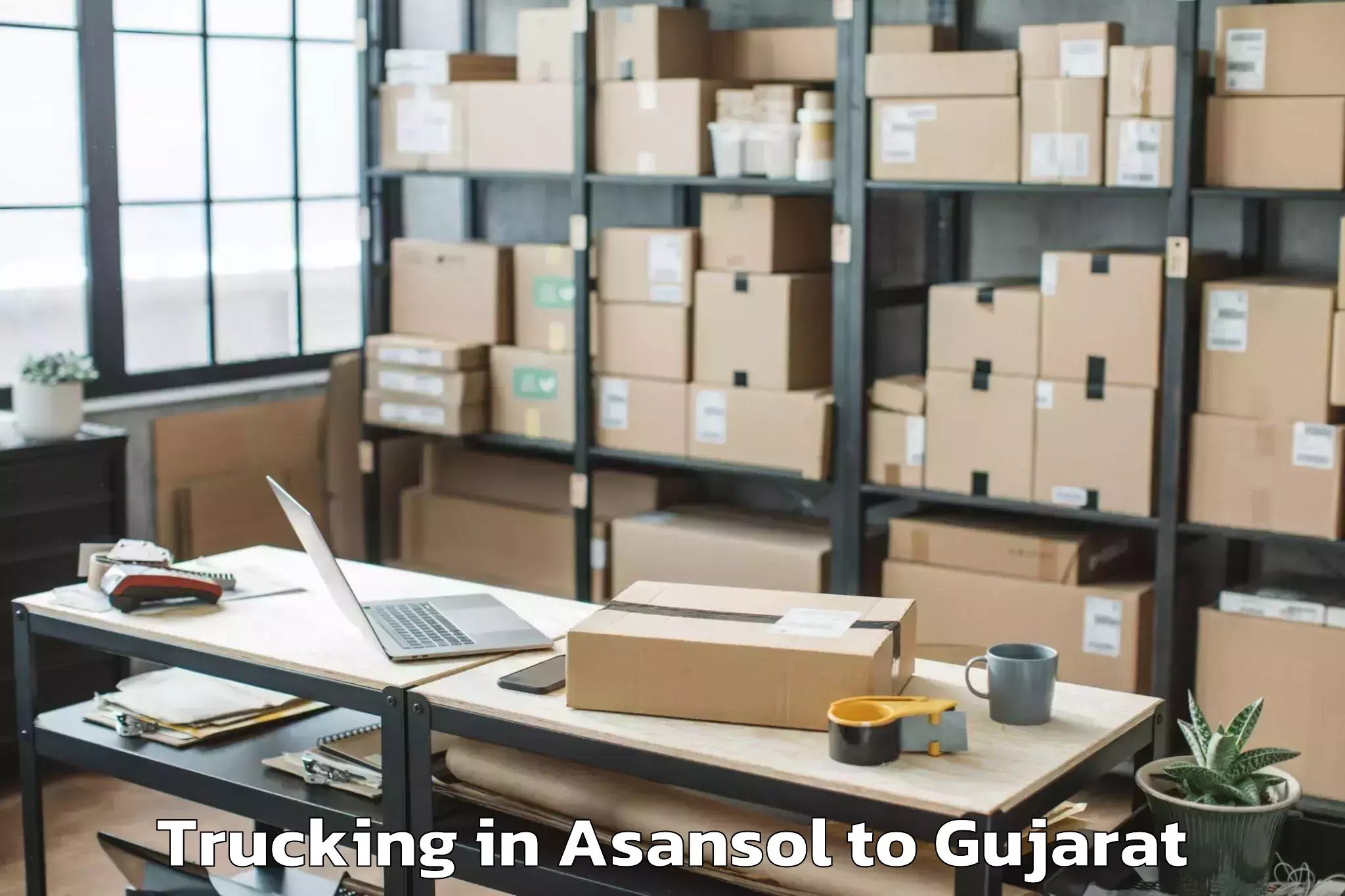 Book Asansol to Devgadbaria Trucking Online